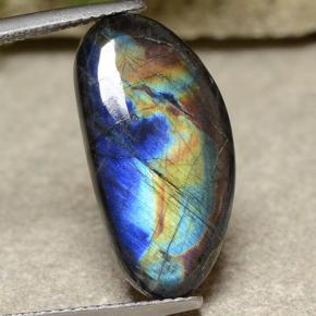 Spectrolite multicolore naturelle forme fantaisie, 5,82 ct, opaque