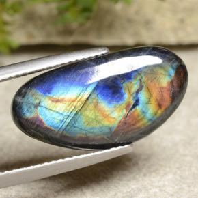 Spectrolite multicolore naturelle forme fantaisie, 5,82 ct, opaque