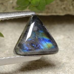 Spectrolite Multicolore naturelle Trillion, 1.29 ct, Opaque