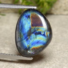 Spectrolite multicolore naturelle forme fantaisie, 3,67 ct, opaque