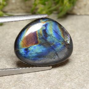 Spectrolite multicolore naturelle forme fantaisie, 3,67 ct, opaque