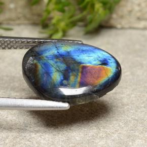 Spectrolite multicolore naturelle forme fantaisie, 3,67 ct, opaque