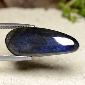 Spectrolite Multicolore naturelle En forme de poire, 6.86 ct, Opaque