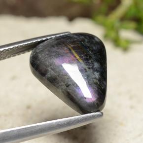 Spectrolite Multicolore naturelle Trillion, 6.45 ct, Opaque