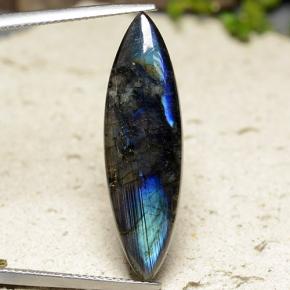 Spectrolite multicolore naturelle marquise, 7,52 ct, opaque