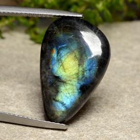 Spectrolite multicolore naturelle forme fantaisie, 8,20 ct, opaque