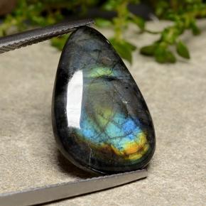 Spectrolite multicolore naturelle forme fantaisie, 8,20 ct, opaque