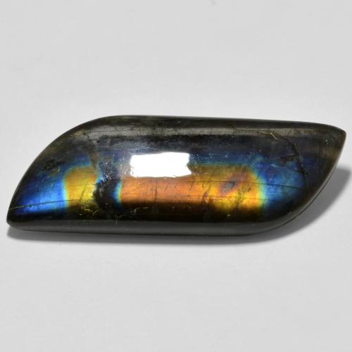 Spectrolite multicolore naturelle forme fantaisie, 8,86 ct, opaque