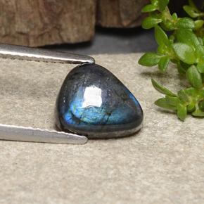 Spectrolite multicolore naturelle en forme de poire, 1,87 ct, opaque