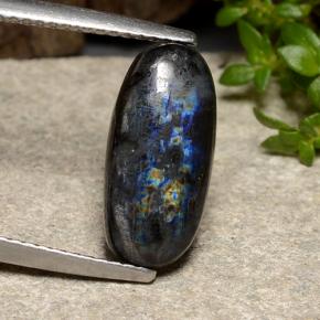 Spectrolite multicolore naturelle coupe ovale, 3,83 ct, opaque