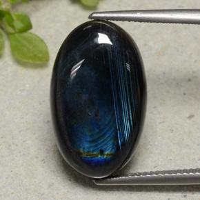 Spectrolite multicolore naturelle coupe ovale, 12,68 ct, opaque