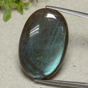 Spectrolite Multicolore naturelle Coupe ovale, 25.53 ct, Opaque