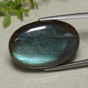 Spectrolite Multicolore naturelle Coupe ovale, 25.53 ct, Opaque