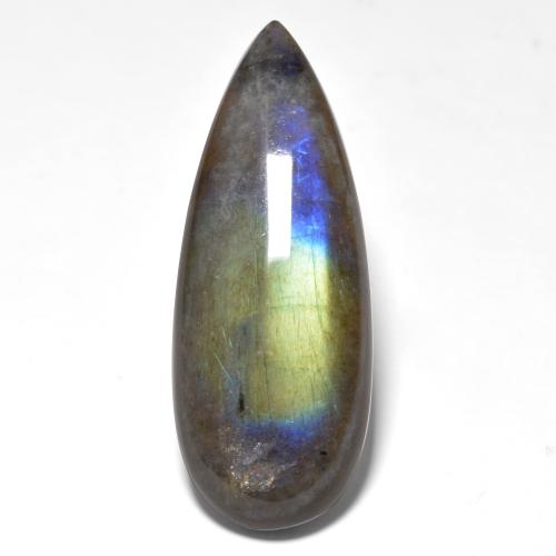 Spectrolite Multicolore naturelle En forme de poire, 15.79 ct, Translucide