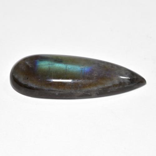 Spectrolite Multicolore naturelle En forme de poire, 15.79 ct, Translucide