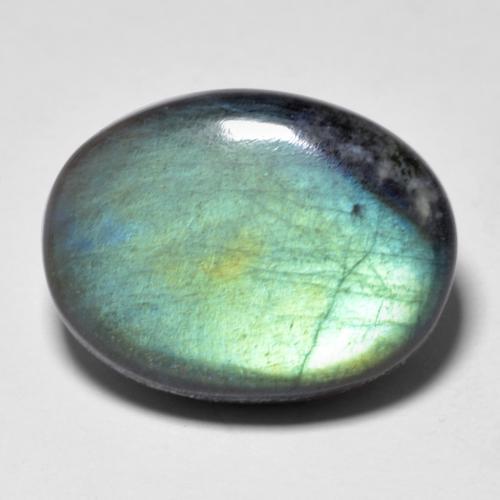 Spectrolite Multicolore naturelle Coupe ovale, 9.42 ct, Opaque