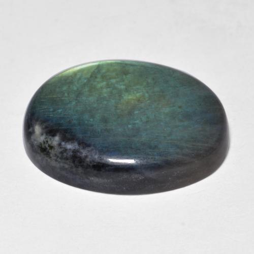 Spectrolite Multicolore naturelle Coupe ovale, 9.42 ct, Opaque