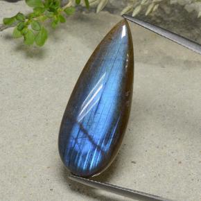 Spectrolite Multicolore naturelle En forme de poire, 14.09 ct, Translucide