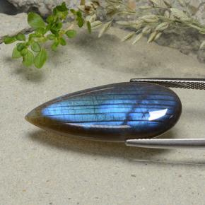 Spectrolite Multicolore naturelle En forme de poire, 14.09 ct, Translucide