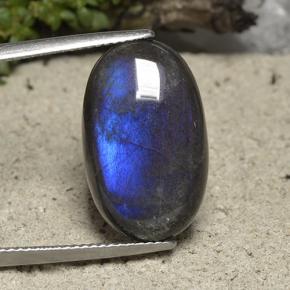 Spectrolite multicolore naturelle coupe ovale, 10,70 ct, opaque