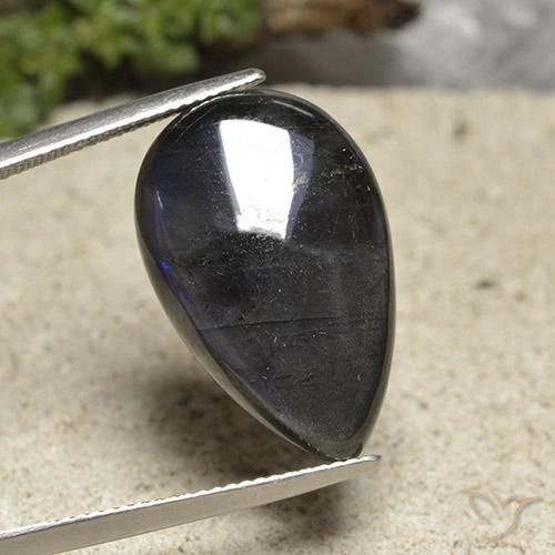 Spectrolite Multicolore naturelle En forme de poire, 14.15 ct, Opaque