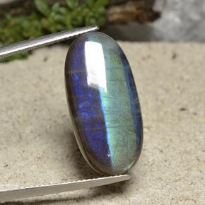 Spectrolite Multicolore naturelle Coupe ovale, 13.14 ct, Translucide