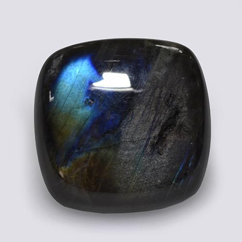 Spectrolite multicolore naturelle coupe coussin, 19,29 ct, opaque
