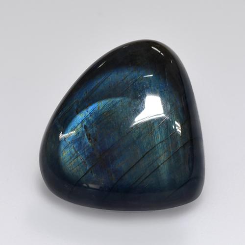 Spectrolite Multicolore naturelle En forme de poire, 9.77 ct, Opaque