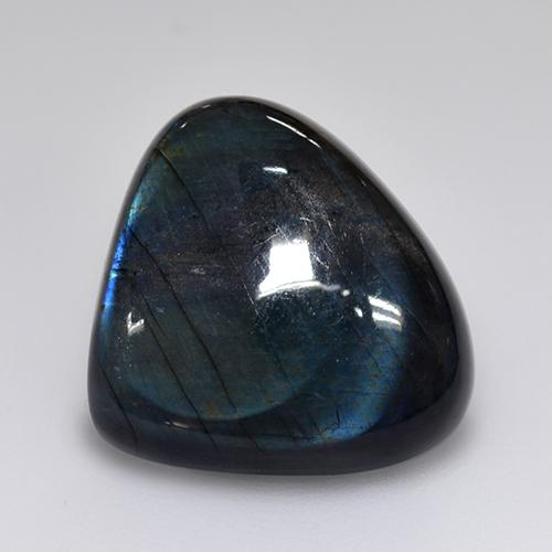Spectrolite Multicolore naturelle En forme de poire, 9.77 ct, Opaque