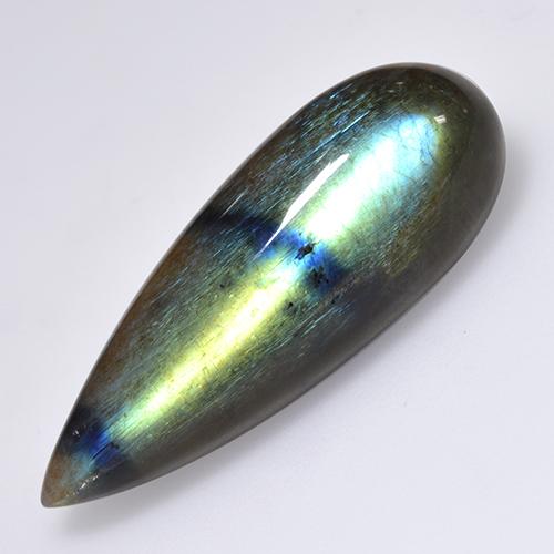 Spectrolite Multicolore naturelle En forme de poire, 15.97 ct, Translucide