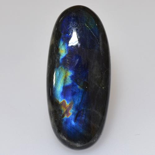 Spectrolite Multicolore naturelle Coupe ovale, 6.05 ct, Opaque