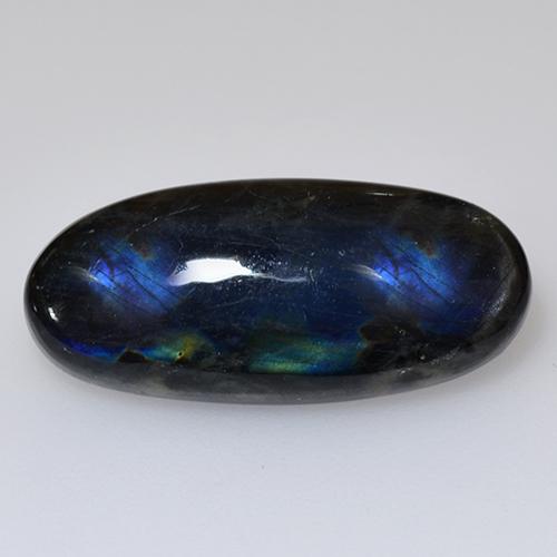 Spectrolite Multicolore naturelle Coupe ovale, 6.05 ct, Opaque