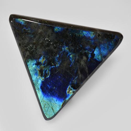 Spectrolite multicolore naturelle trillion, 11,70 ct, opaque