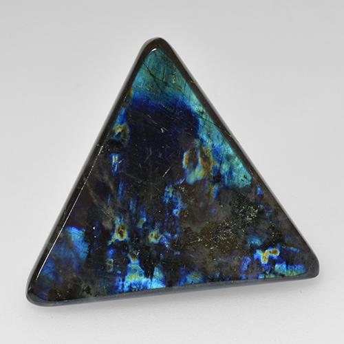 Spectrolite multicolore naturelle trillion, 11,70 ct, opaque