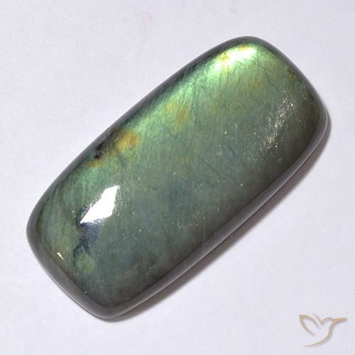 Spectrolite Multicolore naturelle Coussin, 37.60 ct, Opaque