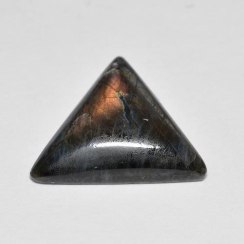 Spectrolite Multicolore naturelle Trillion, 4.11 ct, Opaque