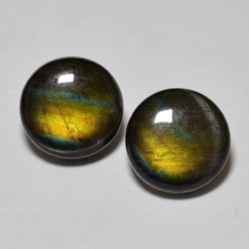 Achetez naturel 3,66ct multicolore spectrolite gems, coupe roude, en provenance finlande chez gemselect. en stock, livraison internationale!