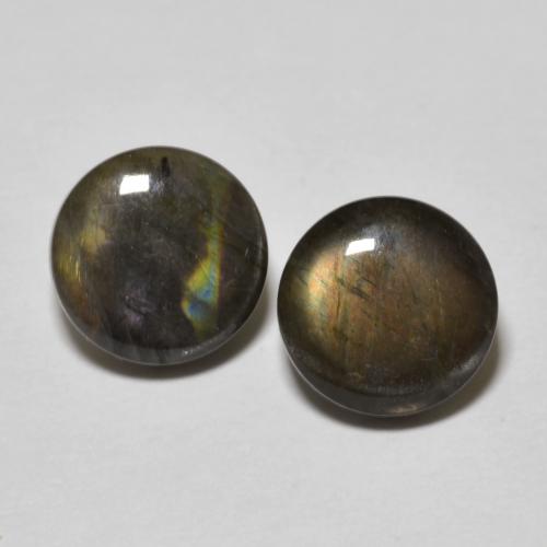 Achetez naturel 3,00ct multicolore spectrolite gems, coupe roude, en provenance finlande chez gemselect. en stock, livraison internationale!