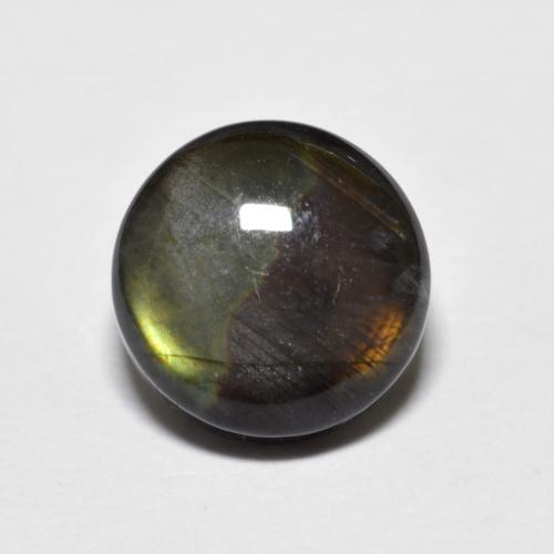 Spectrolite multicolore naturelle coupe roude, 1,83 ct, opaque