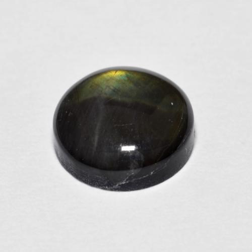 Spectrolite multicolore naturelle coupe roude, 1,83 ct, opaque