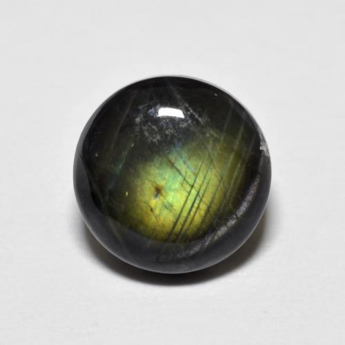 Spectrolite multicolore naturelle coupe roude, 1,72 ct, opaque