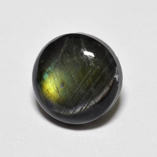 Spectrolite multicolore naturelle coupe roude, 1,72 ct, opaque