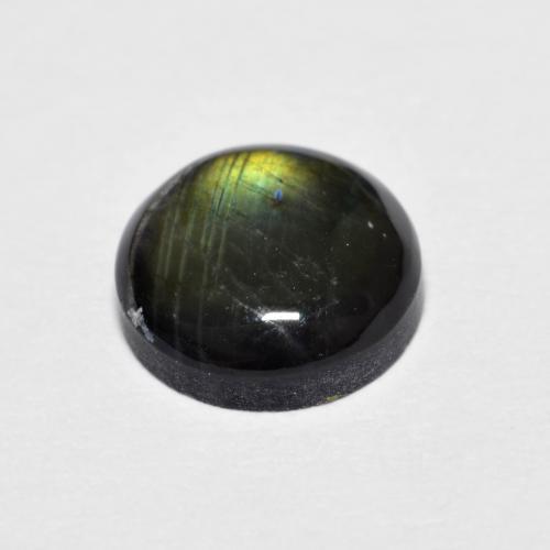 Spectrolite multicolore naturelle coupe roude, 1,72 ct, opaque