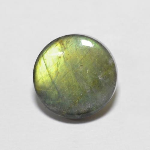 Spectrolite multicolore naturelle coupe roude, 1,44 ct, opaque