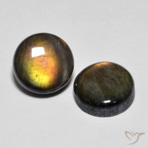 Achetez naturel 3,77ct multicolore spectrolite gems, coupe roude, en provenance finlande chez gemselect. en stock, livraison internationale!