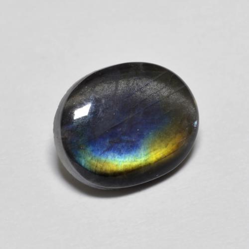 Spectrolite Multicolore naturelle Coupe ovale, 2.08 ct, Opaque