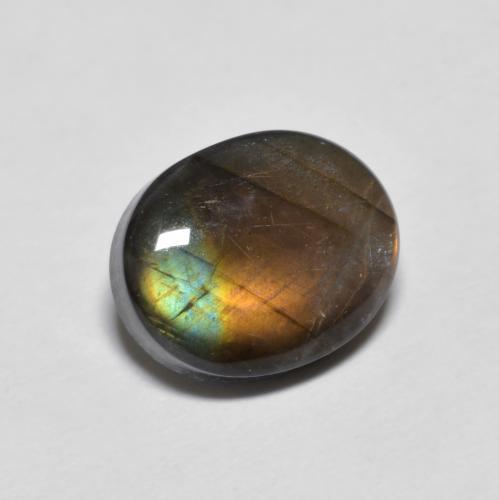 Spectrolite multicolore naturelle coupe ovale, 2,20 ct, opaque