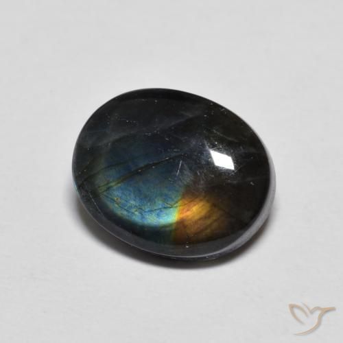 Spectrolite Multicolore naturelle ovale, 2.23 ct, Opaque