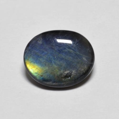 Spectrolite multicolore naturelle coupe ovale, 2,18 ct, opaque