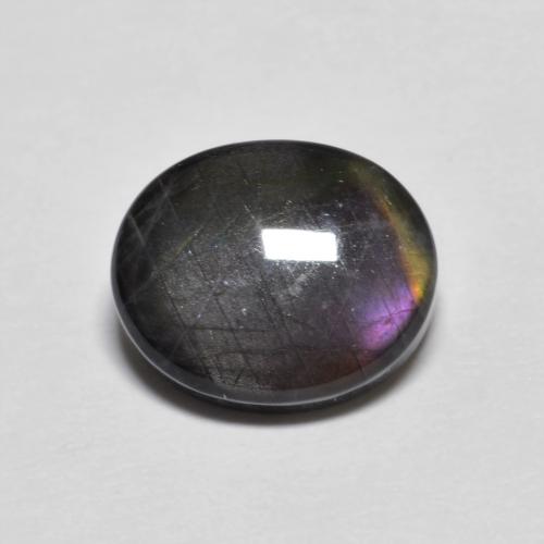 Spectrolite multicolore naturelle coupe ovale, 2,36 ct, opaque